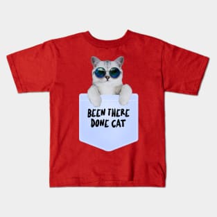 Been There Done Cat, Cool Cat, Cat Meme Kids T-Shirt